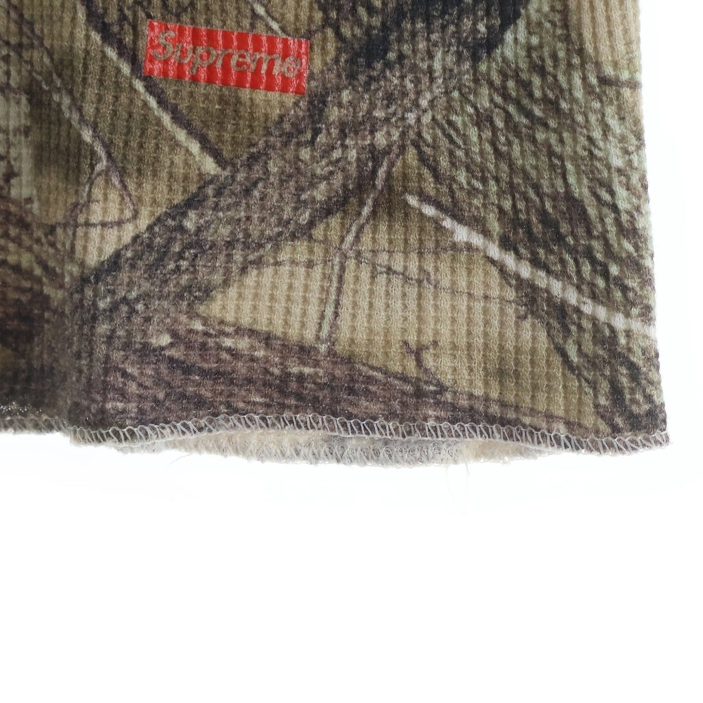 SUPREME(シュプリーム) 24SS ×Hanes Bones Thermal Crew Camo ヘインズ ボーンズ サーマル 長袖シャツ クルーネック カットソー カーキ