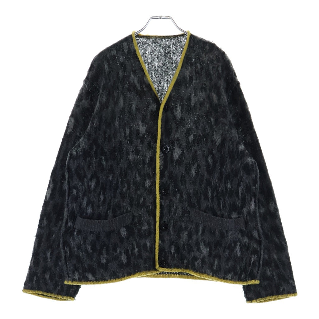 Sacai(サカイ) 22AW Leopard Jacquard Mohair Knit Cardigan レオパード ジャカード モヘア ニット カーディガン ブラック 22-03083M