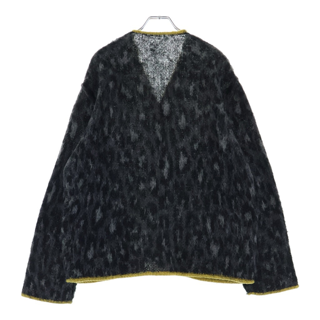 Sacai(サカイ) 22AW Leopard Jacquard Mohair Knit Cardigan レオパード ジャカード モヘア ニット カーディガン ブラック 22-03083M