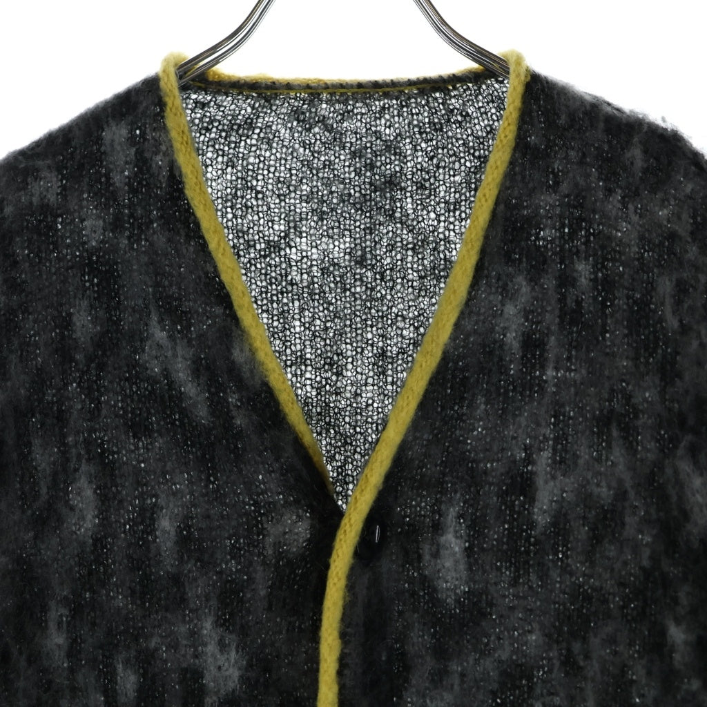 Sacai(サカイ) 22AW Leopard Jacquard Mohair Knit Cardigan レオパード ジャカード モヘア ニット カーディガン ブラック 22-03083M