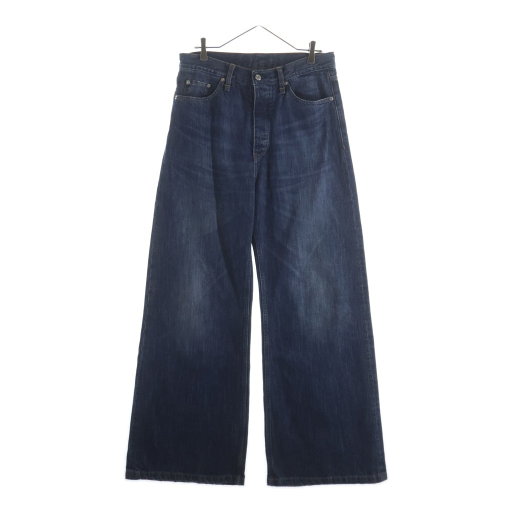 MAC HOPE(マックホープ) Skid Jeans Streaky Dark Blue ボタンフライ ワイドデニムパンツ インディゴブルー 55284249
