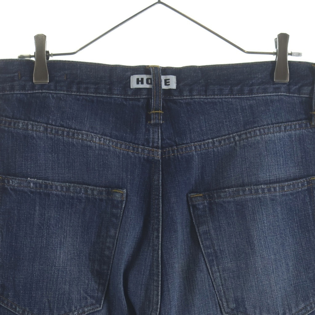 MAC HOPE(マックホープ) Skid Jeans Streaky Dark Blue ボタンフライ ワイドデニムパンツ インディゴブルー 55284249