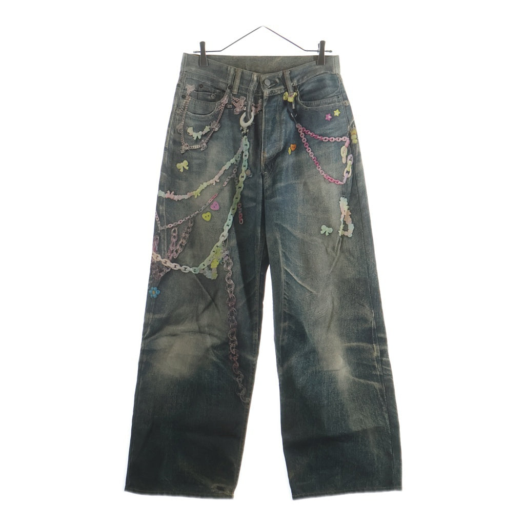 Acne Studios(アクネ ストゥディオズ) Baggy Fit Jeans 1981M 転写プリント ボタンフライ バギーフィット デニムパンツ FN-MN-TROU001101