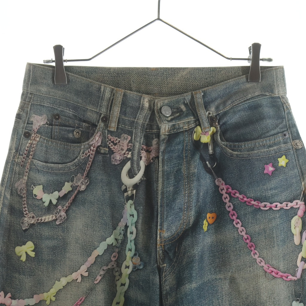 Acne Studios(アクネ ストゥディオズ) Baggy Fit Jeans 1981M 転写プリント ボタンフライ バギーフィット デニムパンツ FN-MN-TROU001101