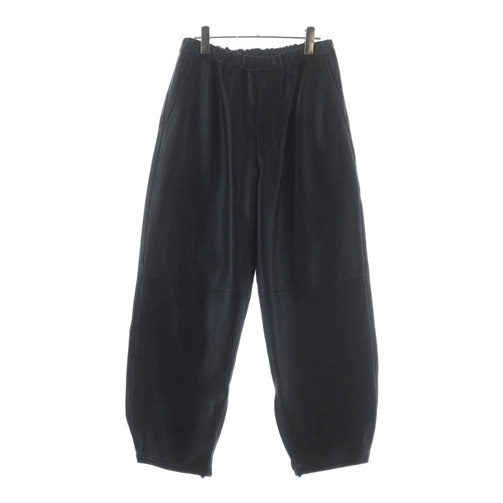 Stein(シュタイン) 25AW SHEEP LEATHER EASY TROUSERS シープスキン レザー イージートラウザーズ パンツ ブラック ST.1221