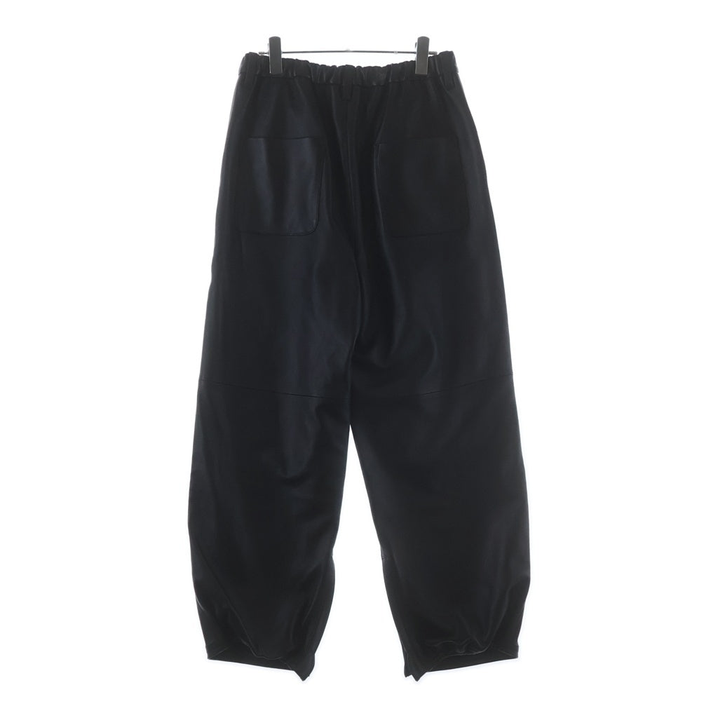 Stein(シュタイン) 25AW SHEEP LEATHER EASY TROUSERS シープスキン レザー イージートラウザーズ パンツ ブラック ST.1221