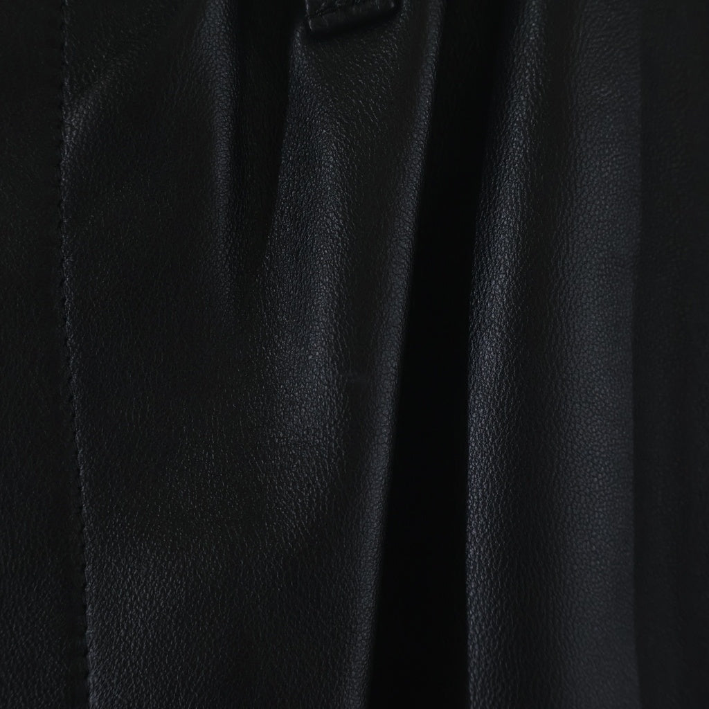 Stein(シュタイン) 25AW SHEEP LEATHER EASY TROUSERS シープスキン レザー イージートラウザーズ パンツ ブラック ST.1221
