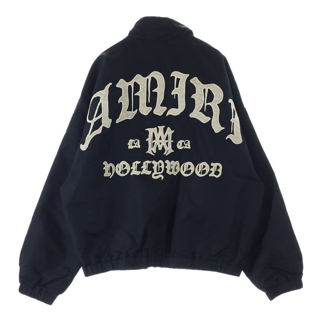 AMIRI(アミリ) HOLLYWOOD JACKET ハリウッド ロゴワッペン ナイロン トラックジャケット ブラック