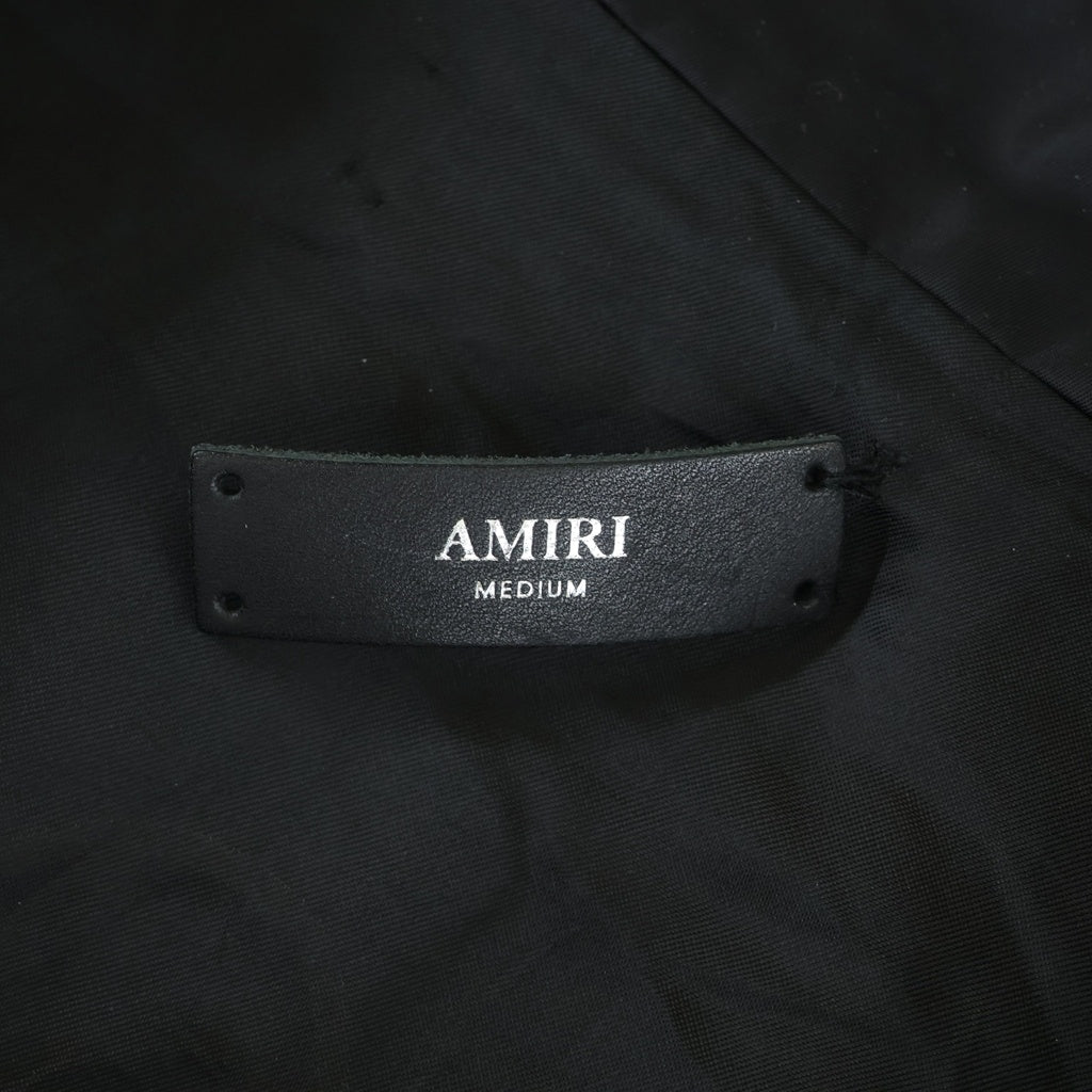 AMIRI(アミリ) HOLLYWOOD JACKET ハリウッド ロゴワッペン ナイロン トラックジャケット ブラック