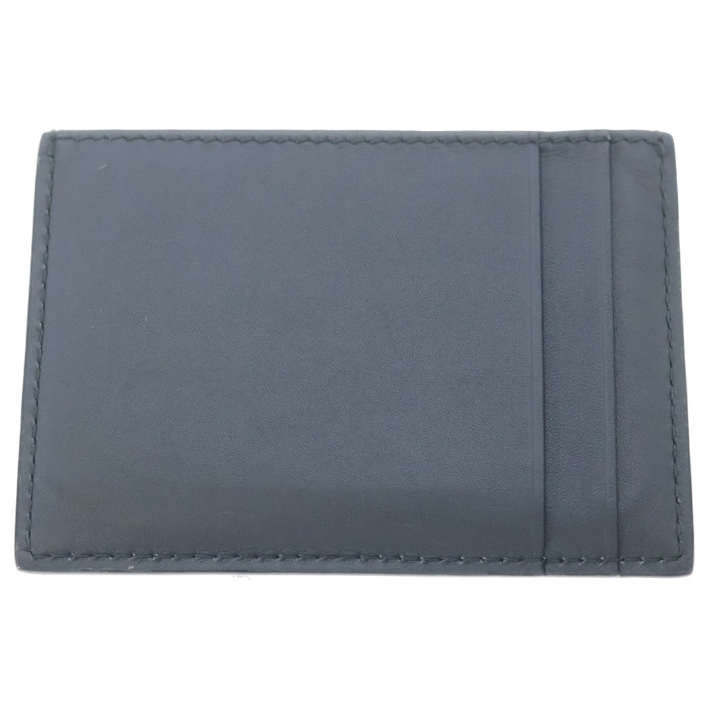 TIFFANY & Co.(ティファニー) Card Case ワンポイントロゴ レザー カードケース ダークグレー