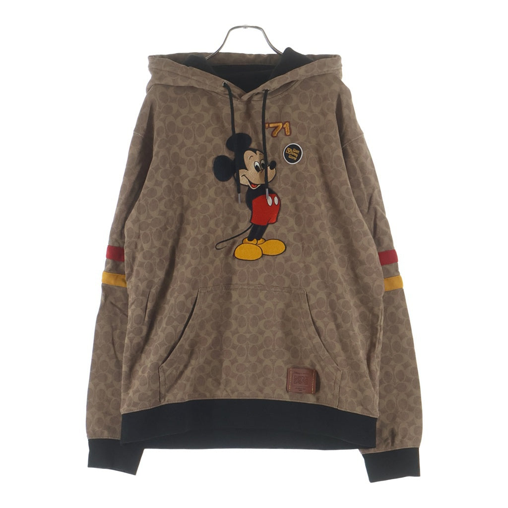 COACH(コーチ) ×DISNEY ミッキーマウス シグネチャー フーディー プルオーバーパーカー ブラウン C9479