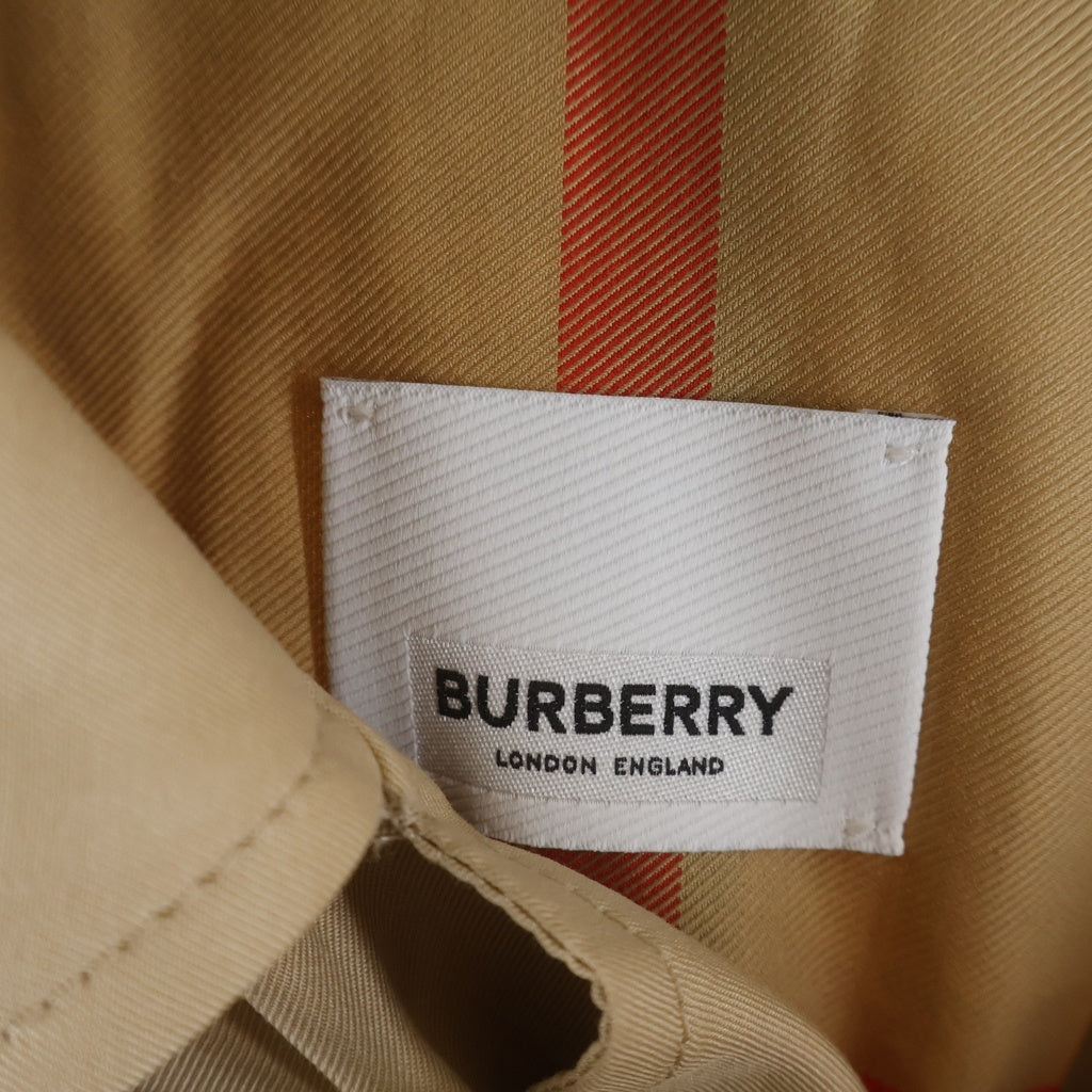 BURBERRY(バーバリー) CLAPHAM クラパム 裏地ノヴァチェック ステンカラーコート ベージュ 8051371