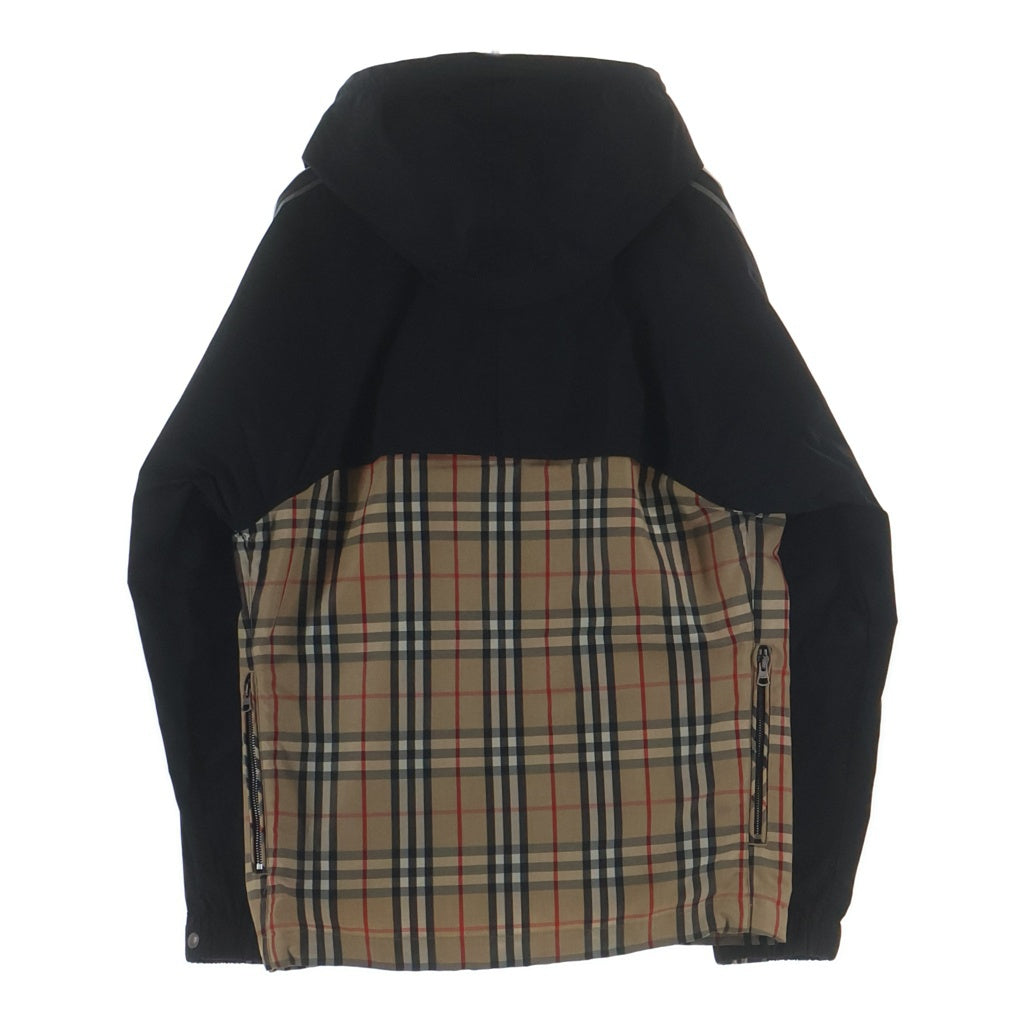 BURBERRY(バーバリー) チェックパネル シェイプメモリータフタ フーデッドジャケット ブラウン/ブラック 8024031