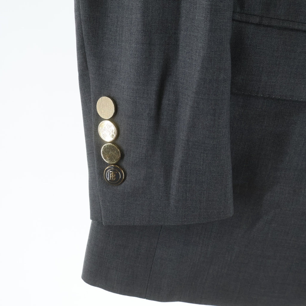 BURBERRY(バーバリー) イングリッシュフィット メタルボタン テーラードブレザージャケット グレー 4549064