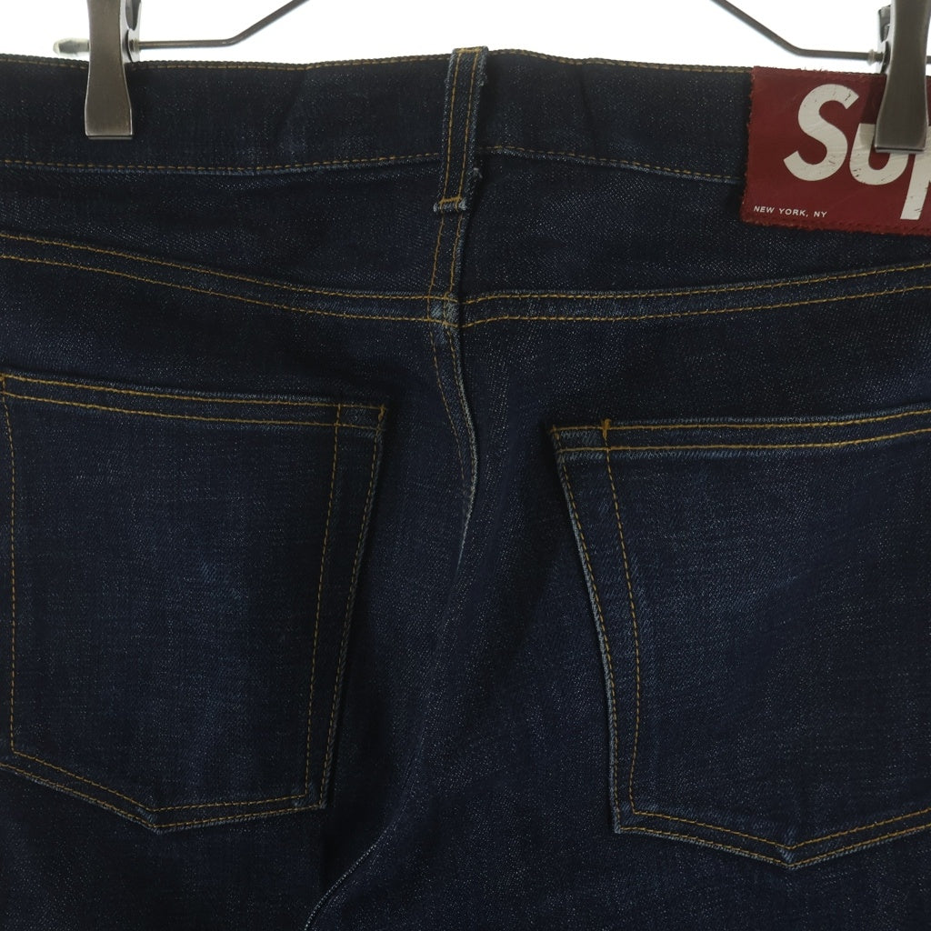 SUPREME(シュプリーム) Rigit Slim Jeans ボタンフライ リジット スリムストレート デニムパンツ インディゴ
