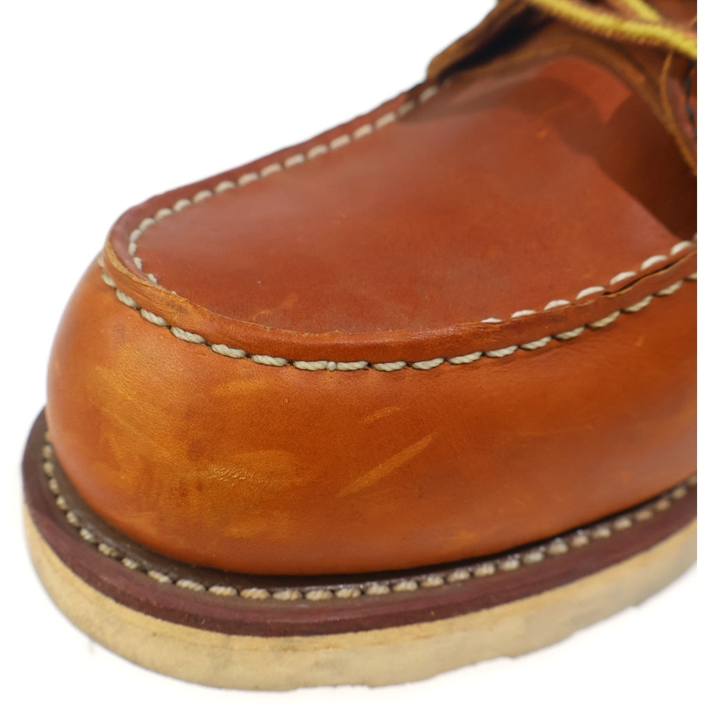 RED WING(レッド ウイング) 90S-00S IRISH SETTER MOC TOE CLASSIC WORK BOOTS 縦刺しゅう羽タグ アイリッシュセッター モックトゥ レザー クラシック ワークブーツ ブラウン