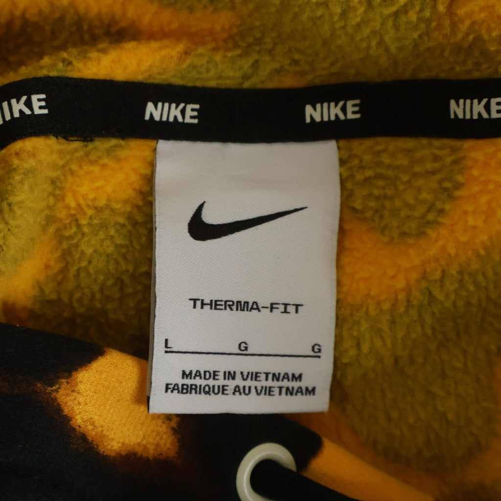 NIKE(ナイキ) Therma FIT Hooded Fitness Pullover 総柄 フーディー プルオーバー スウェットパーカー オレンジ FN3324-717