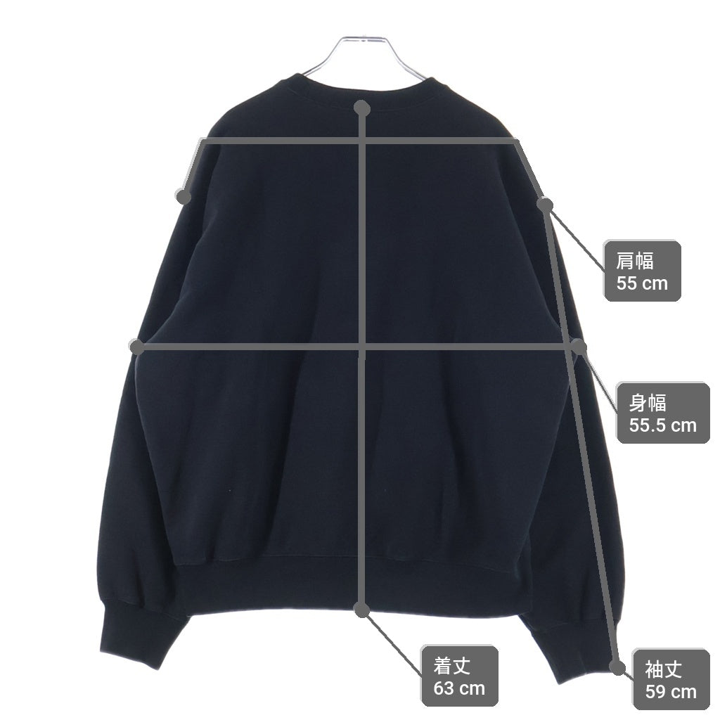 SUPREME(シュプリーム) 23SS Crest Crewneck クレスト ロゴ刺繍 クルーネック スウェットトレーナー ブラック