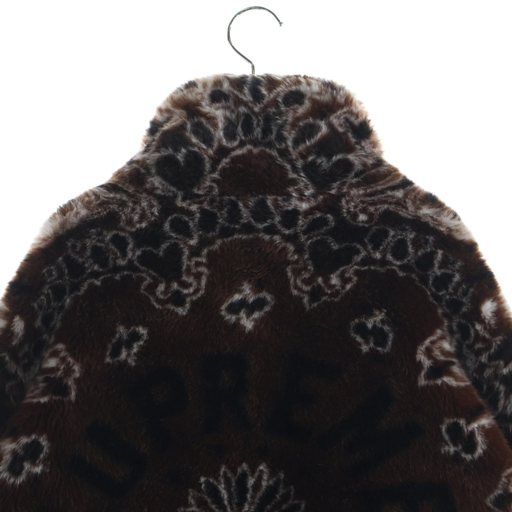 SUPREME(シュプリーム) 21SS Bandana Faux Fur Bomber Jacket 総柄 バンダナ ファー ボンバージャケット ブラウン