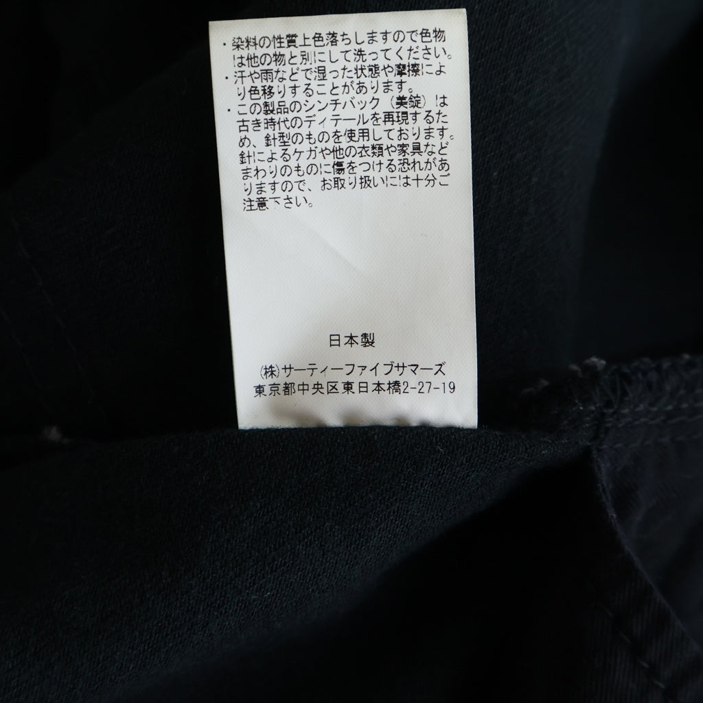ANATOMICA(アナトミカ) ×WILDSIDE ワイルドサイド シンチバック ボタンフライ デニムパンツ ブラック 532-581-02