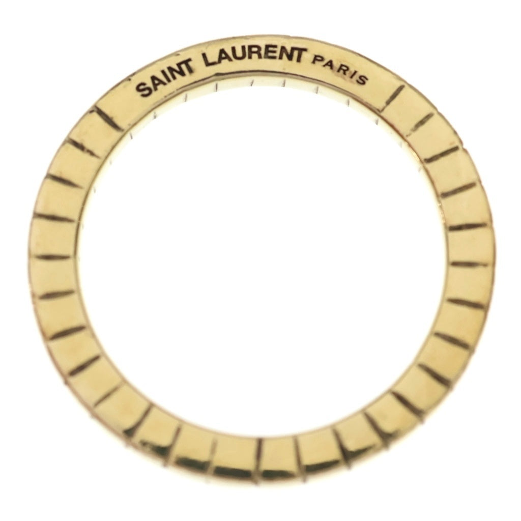 SAINT LAURENT PARIS(サンローランパリ) ロゴ刻印 アイスボックス リング 指輪 ゴールド AG925