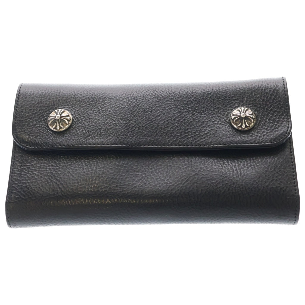 CHROME HEARTS(クロムハーツ) WAVE ウェーブ レザーウォレット 財布 ブラックBCA375