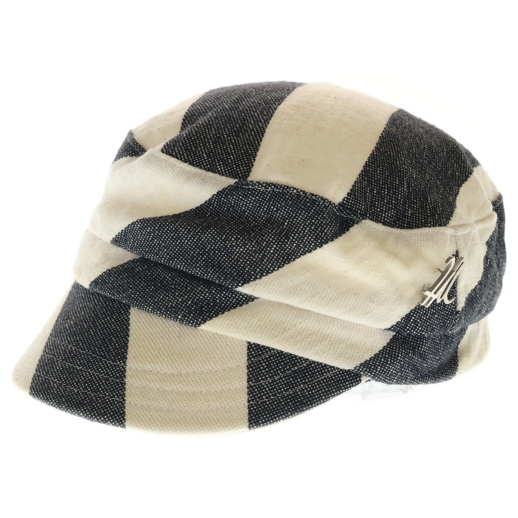 HUMAN MADE(ヒューマンメイド) ×MUHLBAUER CAP PINSTRIPE ミュール バウアー 別注 ピンストライプキャップ 帽子 アイボリー/グレー