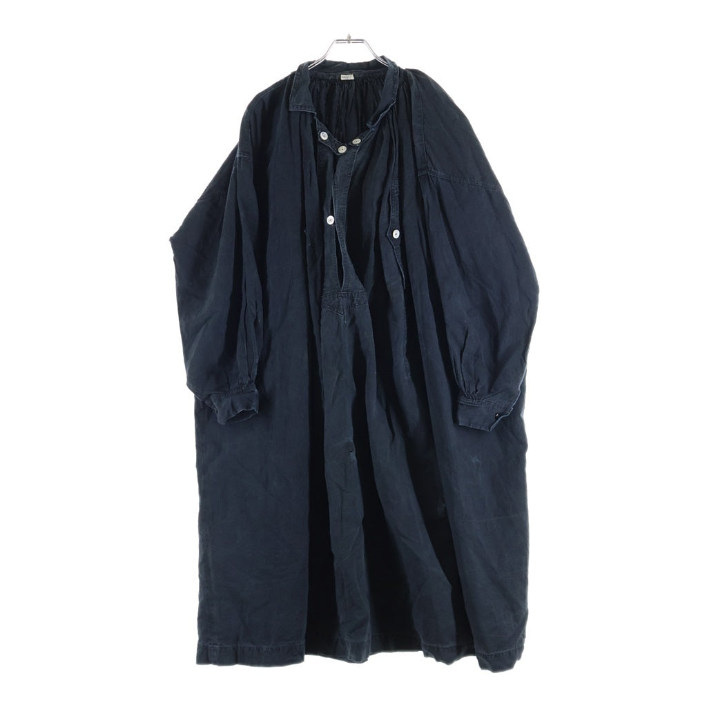 VINTAGE(ヴィンテージ) 推定20-30S French Work Indigo Linen Biaude Smock ユーロワーク インディゴリネンスモッグ ネイビー
