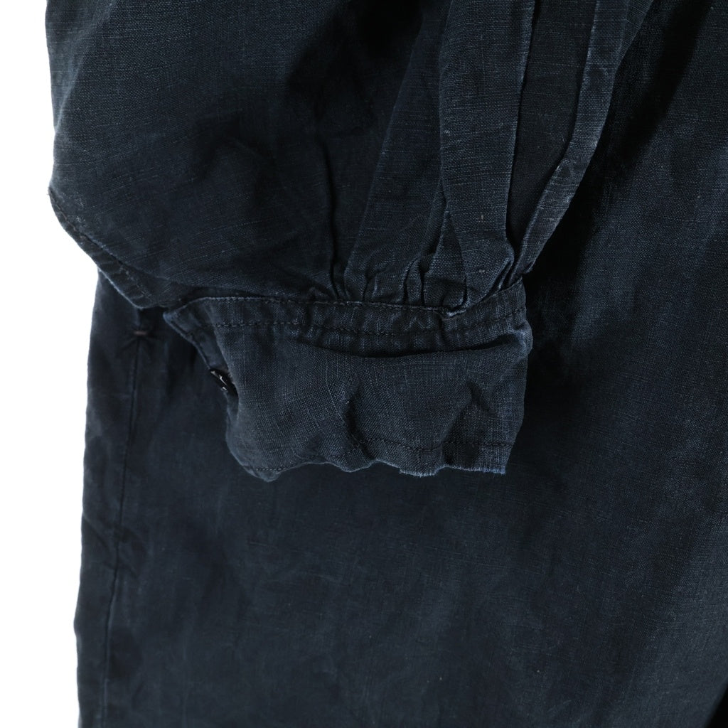 VINTAGE(ヴィンテージ) 推定20-30S French Work Indigo Linen Biaude Smock ユーロワーク インディゴリネンスモッグ ネイビー