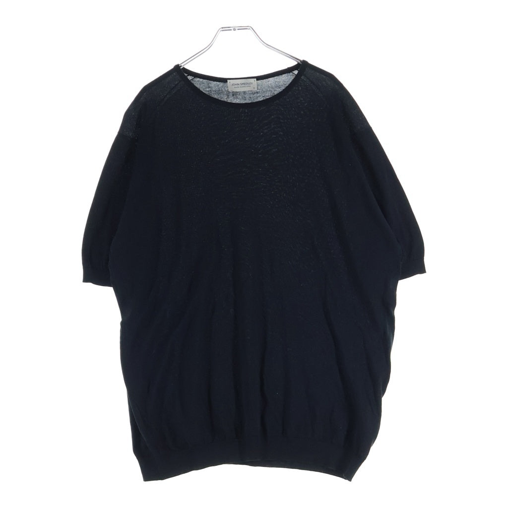 JOHN SMEDLEY(ジョンスメドレー) コットン クルーネック半袖Tシャツ カットソー ブラック