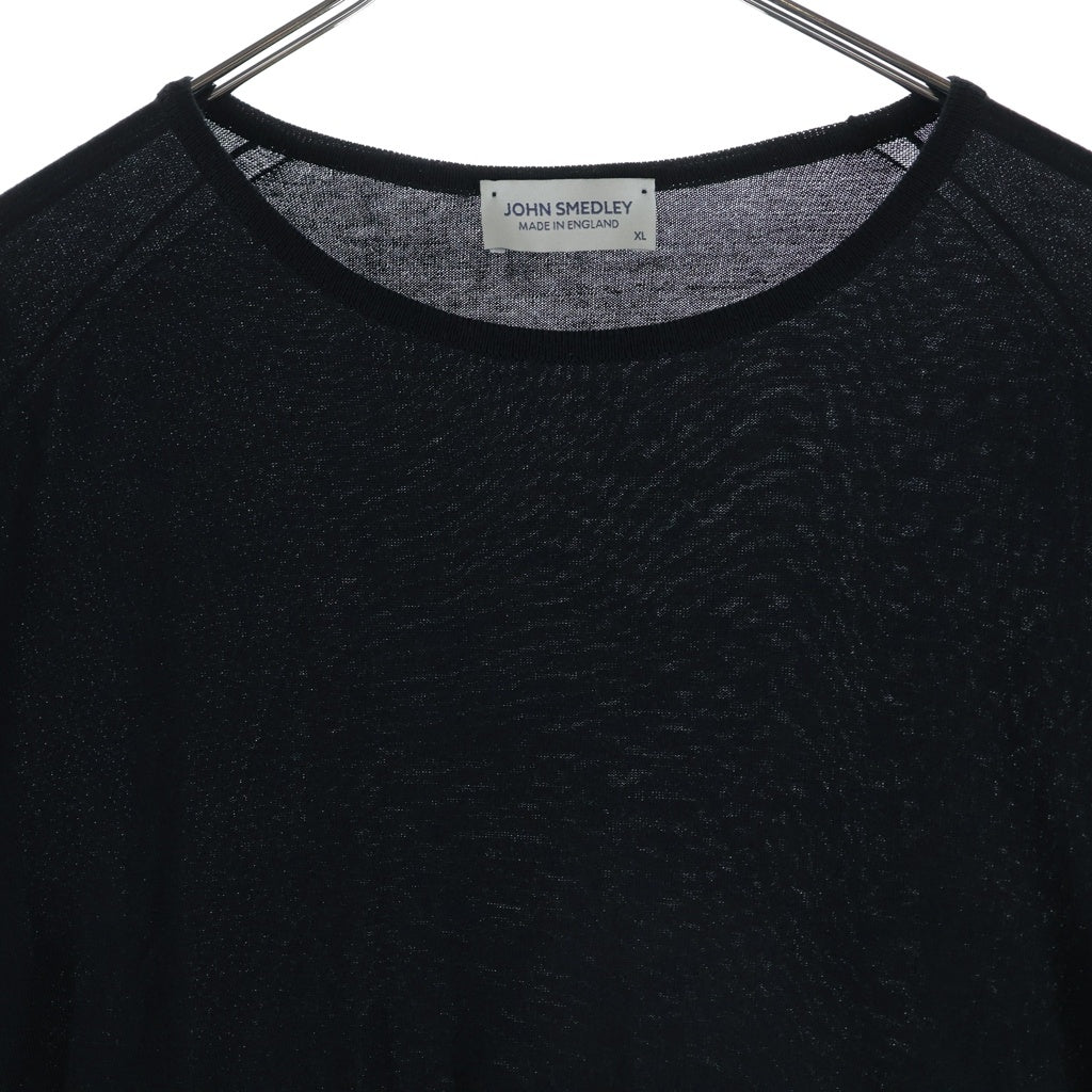JOHN SMEDLEY(ジョンスメドレー) コットン クルーネック半袖Tシャツ カットソー ブラック