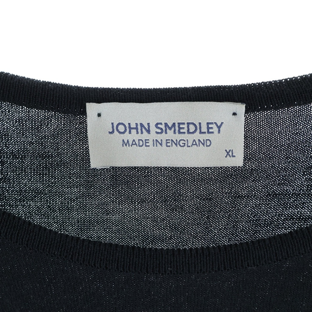 JOHN SMEDLEY(ジョンスメドレー) コットン クルーネック半袖Tシャツ カットソー ブラック