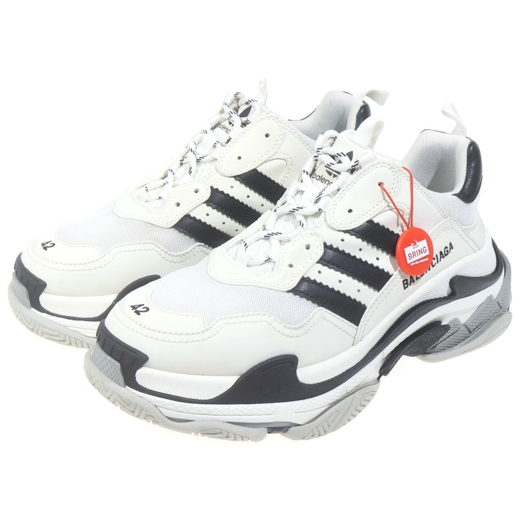 BALENCIAGA(バレンシアガ) 23SS ×adidas TRIPLE S TRAINERS アディダス トリプルエス レースアップ ローカットスニーカー ホワイト/ブラック 712821