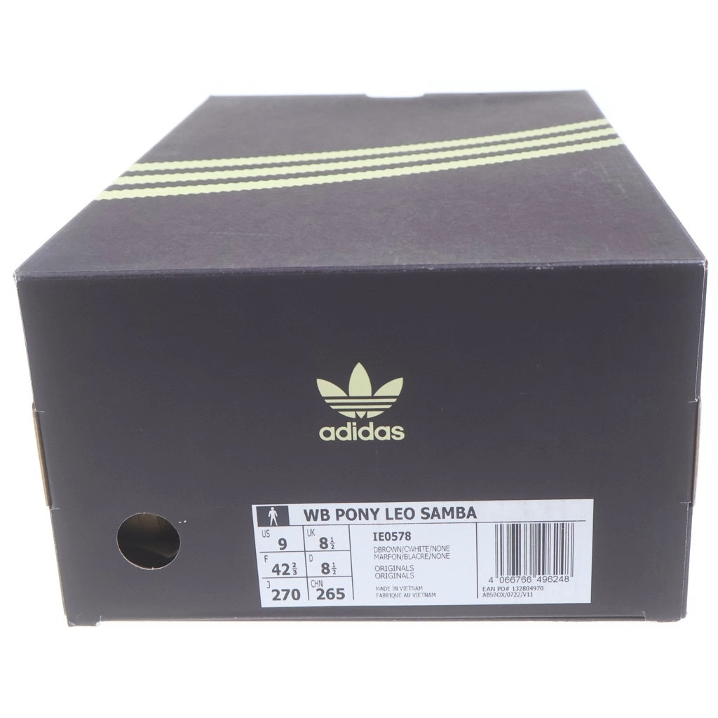 adidas(アディダス) ×WALES BONNER SAMBA PONY LEO LOW Leopard ウェールズボナー サンバ ポニー レオパード ローカットスニーカー ブラウン/ベージュ US9/27cm IE0578