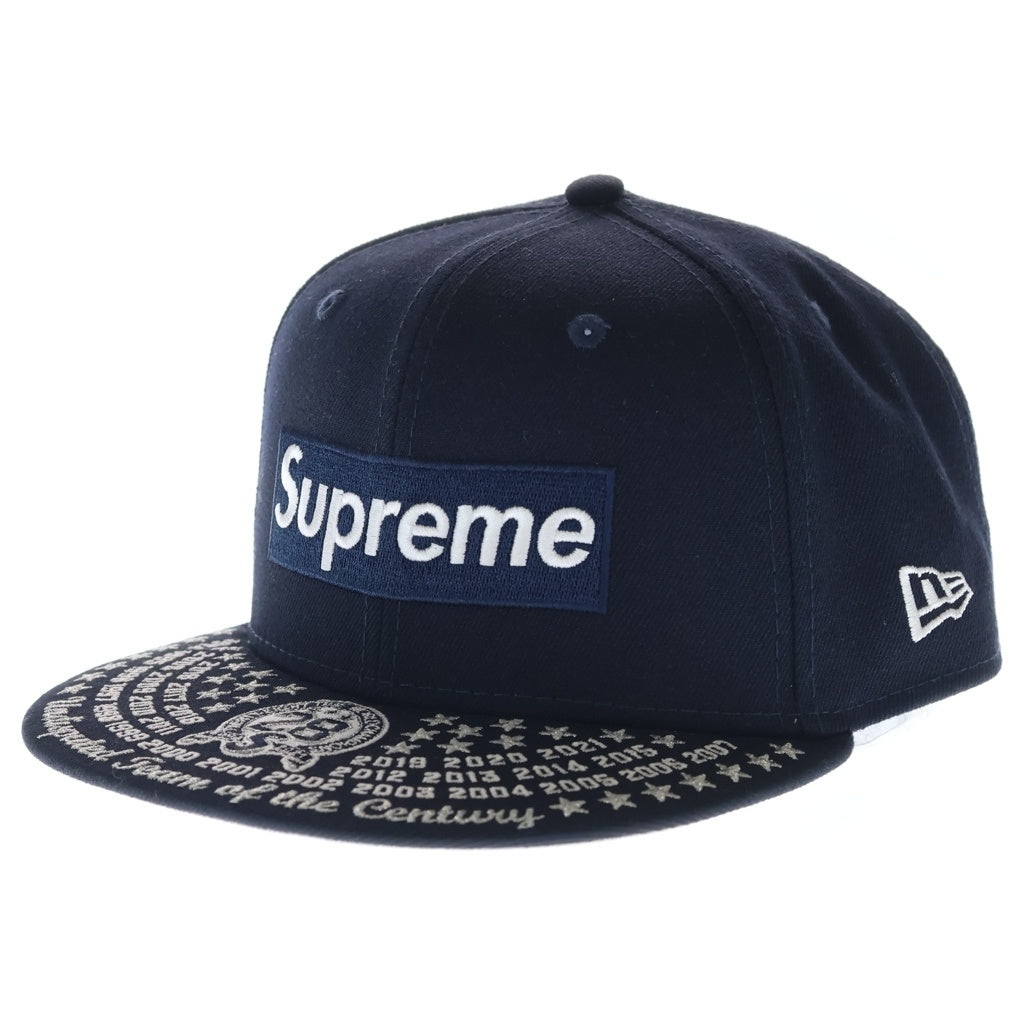 SUPREME(シュプリーム) 21AW ×NEW ERA Undisputed Box Logo Cap ニューエラ アンディスピューティド ボックスロゴ 6パネルキャップ 帽子 ネイビー