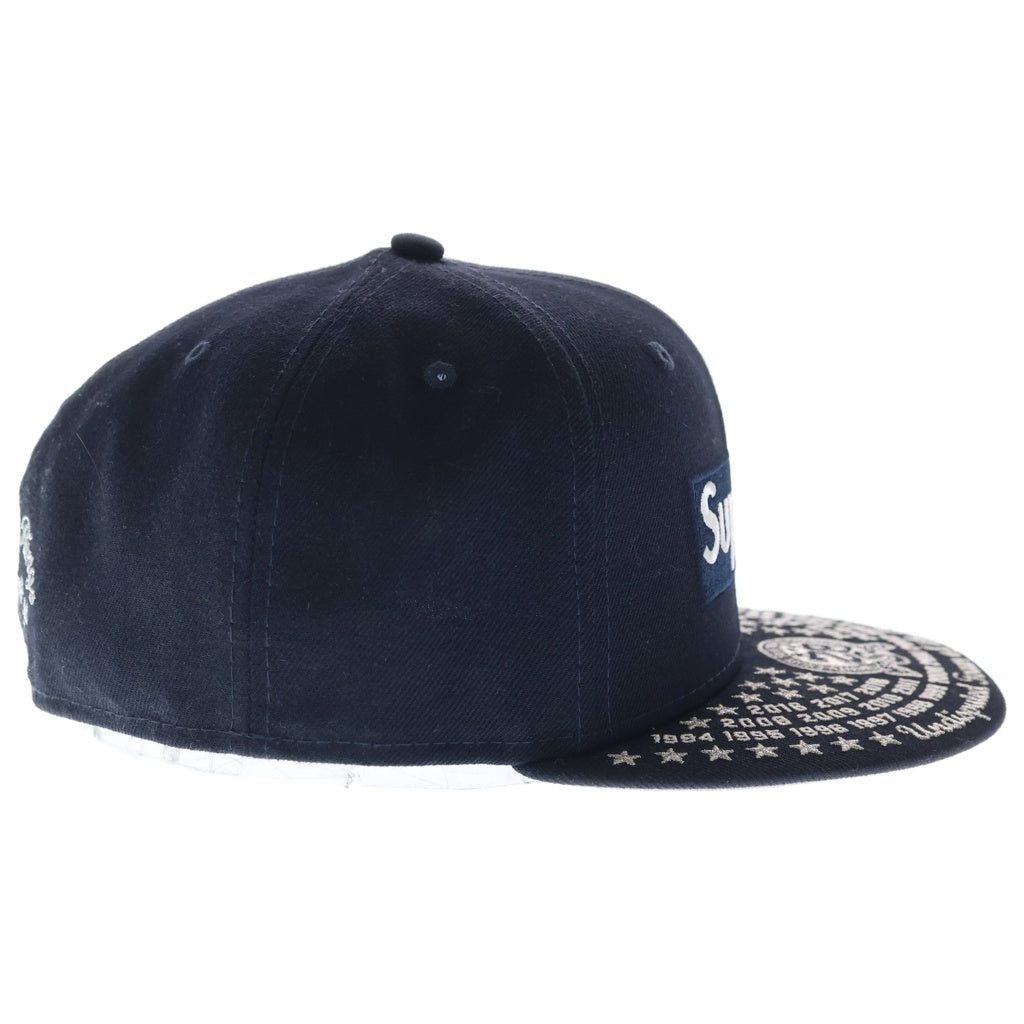 SUPREME(シュプリーム) 21AW ×NEW ERA Undisputed Box Logo Cap ニューエラ アンディスピューティド ボックスロゴ 6パネルキャップ 帽子 ネイビー