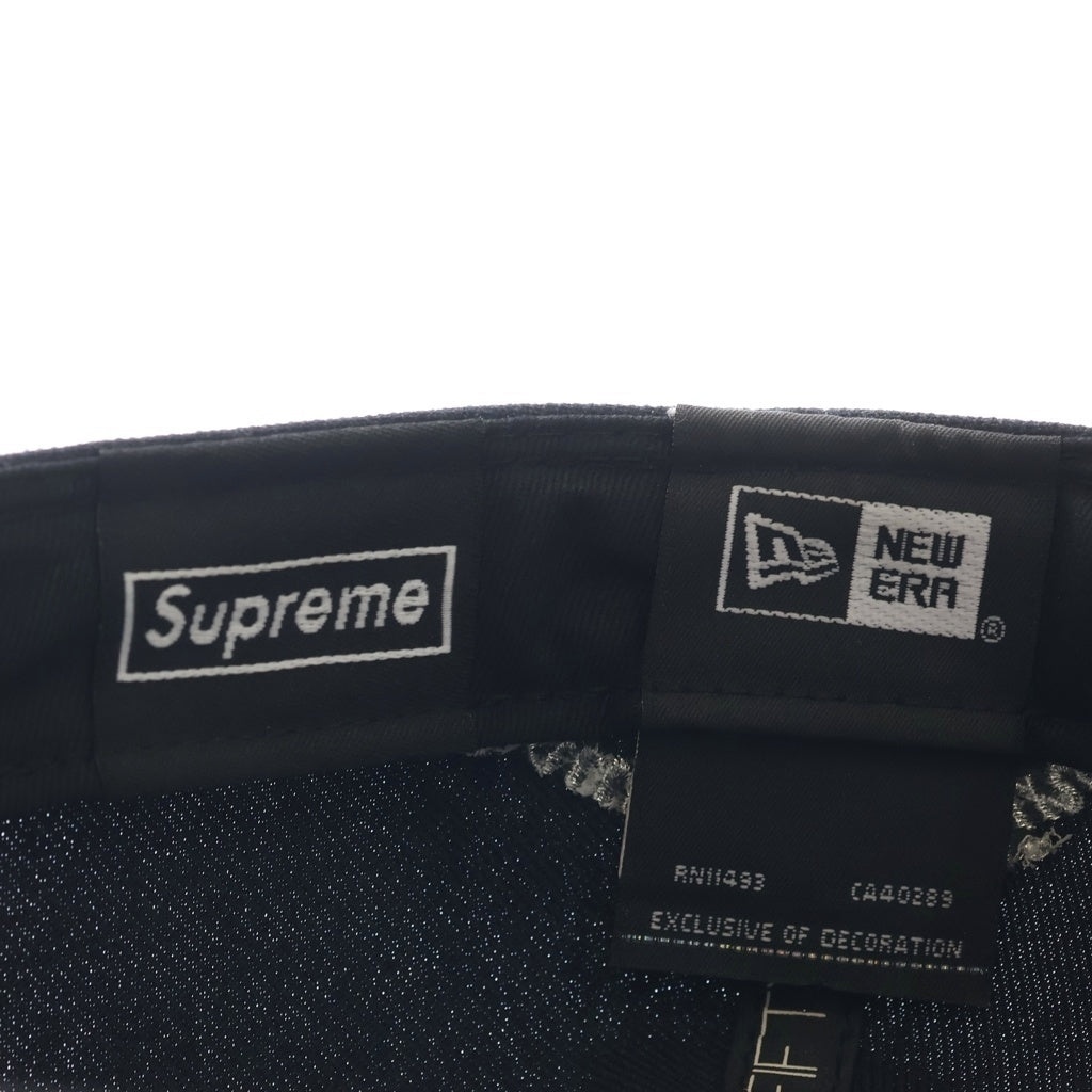 SUPREME(シュプリーム) 21AW ×NEW ERA Undisputed Box Logo Cap ニューエラ アンディスピューティド ボックスロゴ 6パネルキャップ 帽子 ネイビー