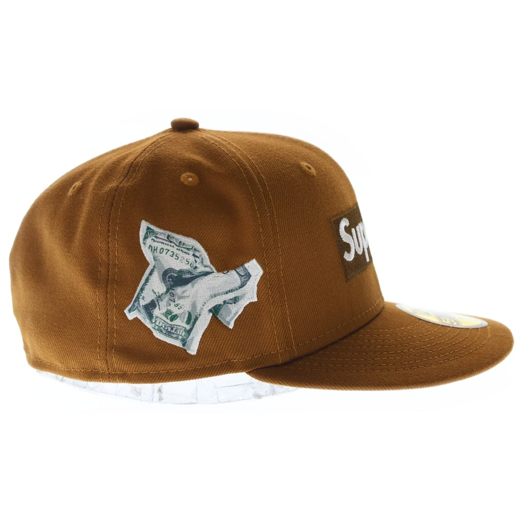 SUPREME(シュプリーム) 22AW ×NEW ERA Money Box Logo ニューエラ マネー ボックスロゴ 6パネルキャップ 帽子 ブラウン