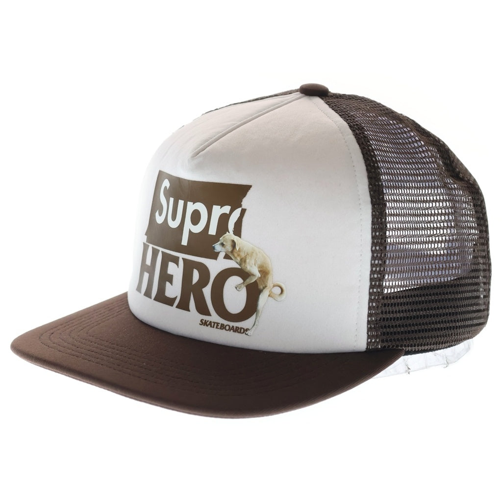 SUPREME(シュプリーム) 22SS ×ANTIHERO Mesh Back 5-Panel アンチヒーロー メッシュ バッグ 5パネルキャップ 帽子 ブラウン/ホワイト