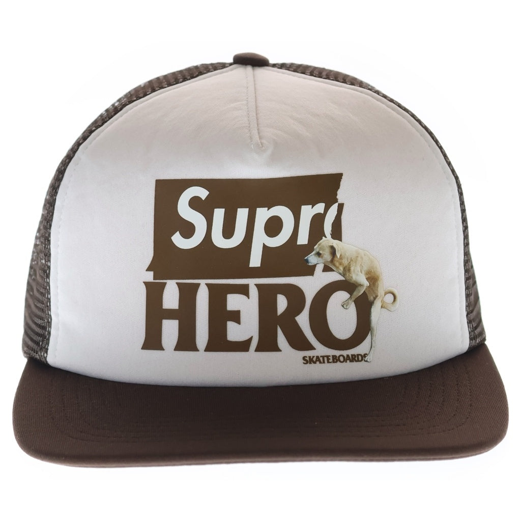 SUPREME(シュプリーム) 22SS ×ANTIHERO Mesh Back 5-Panel アンチヒーロー メッシュ バッグ 5パネルキャップ 帽子 ブラウン/ホワイト