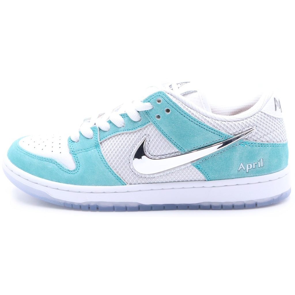 NIKE SB(ナイキエスビー) ×APRIL SKATEBOARDS DUNK LOW PRO QS エイプリルスケートボード ダンク ローカットスニーカー ホワイト/ブルー US9.5/27.5cm FD2562-400