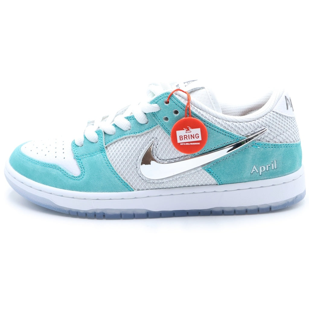 NIKE SB(ナイキエスビー) ×APRIL SKATEBOARDS DUNK LOW PRO QS エイプリルスケートボード ダンク ローカットスニーカー ホワイト/ブルー US9.5/27.5cm FD2562-400