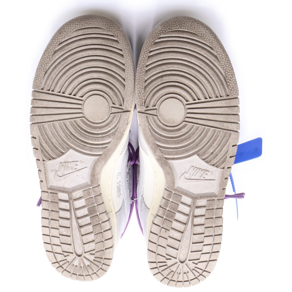 NIKE(ナイキ) ×OFF-WHITE DUNK LOW 1 OF 50 LOT.48 オフホワイト ダンク ローカットスニーカー ホワイト/グレー US9/27.0cm DM1602-107