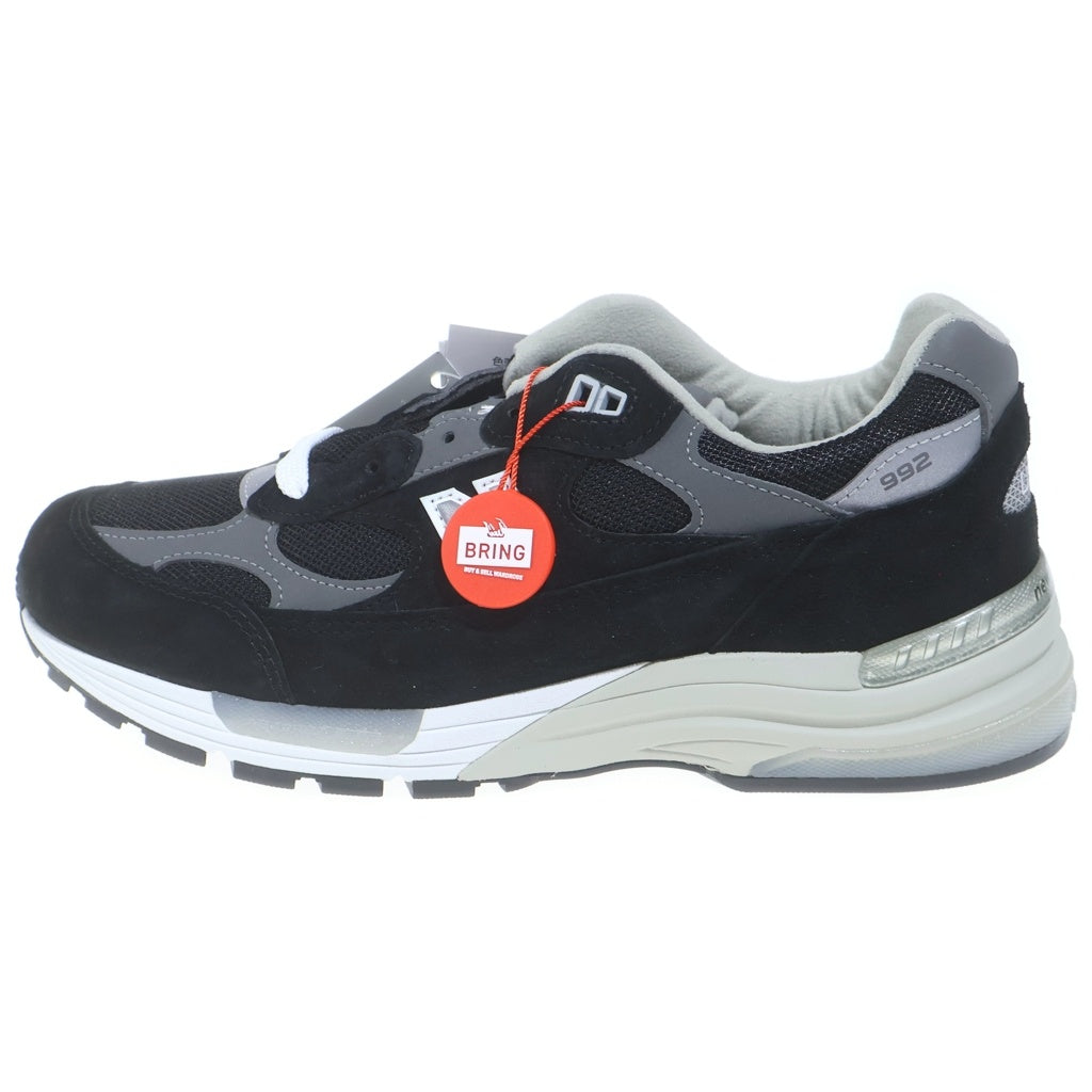 New Balance(ニューバランス) U992BK SUEDE MESH LOW CUT SNEAKER スエード メッシュ ローカットスニーカー ブラック/グレー US8.5/26.5cm
