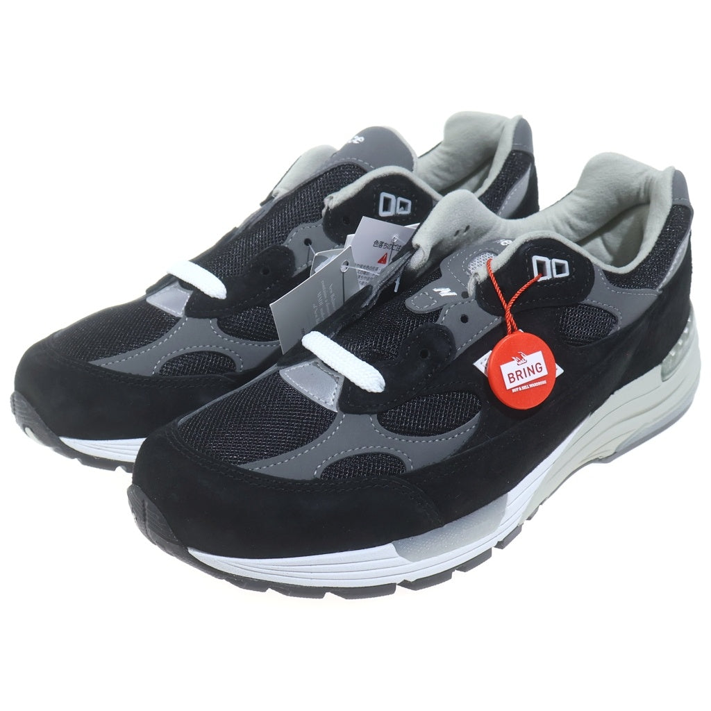 New Balance(ニューバランス) U992BK SUEDE MESH LOW CUT SNEAKER スエード メッシュ ローカットスニーカー ブラック/グレー US8.5/26.5cm