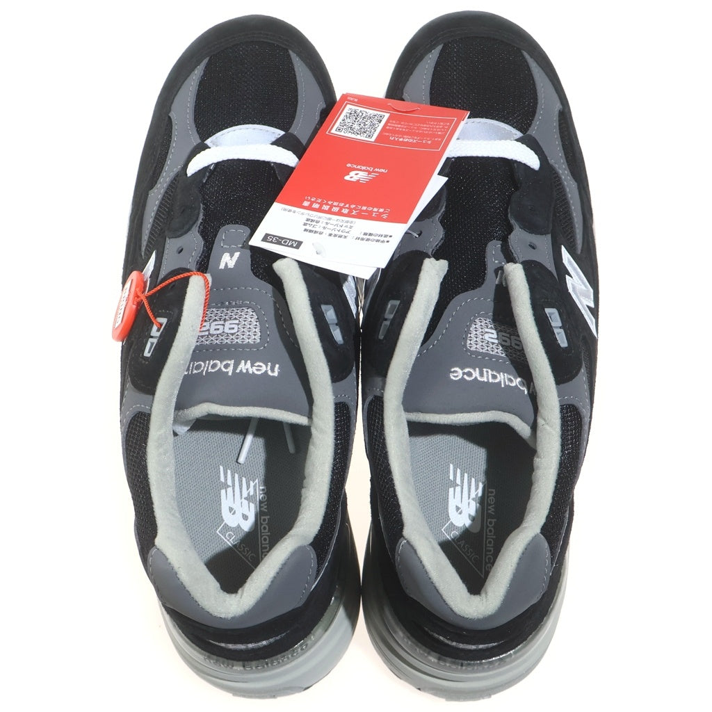 New Balance(ニューバランス) U992BK SUEDE MESH LOW CUT SNEAKER スエード メッシュ ローカットスニーカー ブラック/グレー US8.5/26.5cm