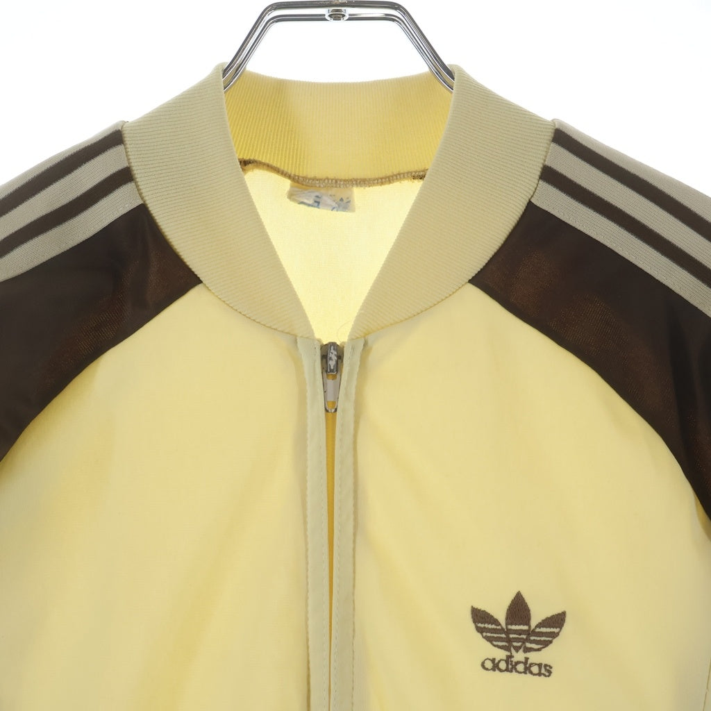adidas(アディダス) 80S VINTAGE Track Jacket トレフォイルロゴ ジップアップ トラックジャケット イエロー/ブラウン