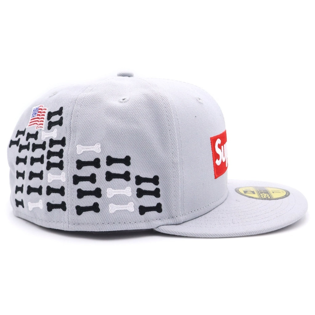 SUPREME(シュプリーム) 25AW ×NEW ERA Bones Box Logo Cap ニューエラ ボーンズ ボックスロゴ ベースボールキャップ グレー 38455NEW-JP-H46