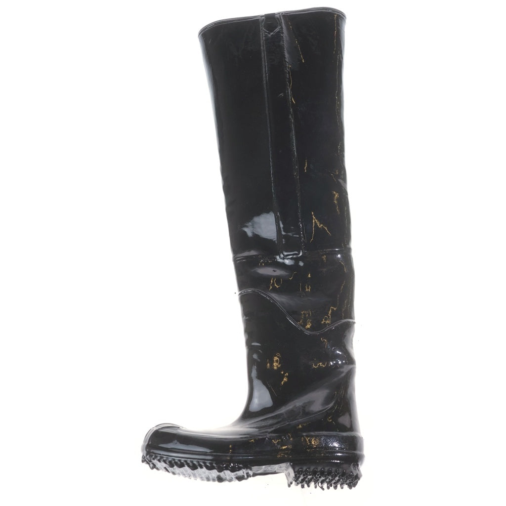 Maison Margiela(メゾンマルジェラ) 22SS Rubber Thigh-High Boots ペンキ加工 サイハイロングブーツ ブラック S97WW0058 P4682
