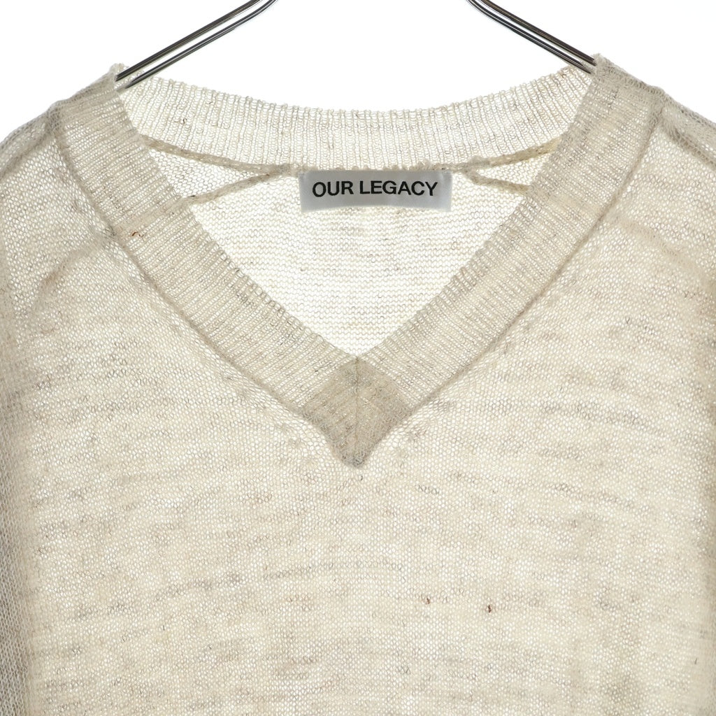 OUR LEGACY(アワーレガシー) RUE V-NECK オーガニックコットン Vネックニット セーター アイボリー M2263RS